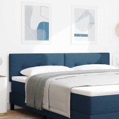 vidaXL Testiera LED Blu con Bottoni Imbottita da 90 cm di
