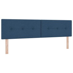 vidaXL Testiera LED Blu con Bottoni Imbottita da 90 cm di