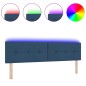 vidaXL Testiera LED Blu con Bottoni Imbottita da 90 cm di