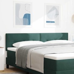 Testiera LED vidaXL Button Tufted Verde Scuro 90 cm in Velluto