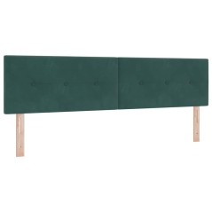 Testiera LED vidaXL Button Tufted Verde Scuro 90 cm in Velluto