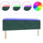 Testiera LED vidaXL Button Tufted Verde Scuro 90 cm in Velluto