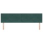 Testiera LED vidaXL Button Tufted Verde Scuro 90 cm in Velluto