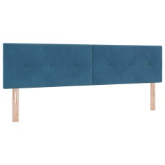 Testata LED vidaXL con bottoni in tessuto blu scuro 90 cm in velluto