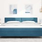 Testata LED vidaXL con bottoni in tessuto blu scuro 90 cm in velluto