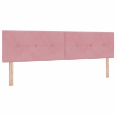 Testiera LED vidaXL A Bottoni Rosa 90 cm in Velluto
