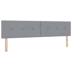 vidaXL Testata letto LED con bottoni trapuntati grigia chiara da 100 cm in tessuto.