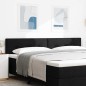 vidaXL Testata LED nera con bottoni trapuntati da 100 cm in tessuto