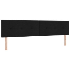 vidaXL Testata LED nera con bottoni trapuntati da 100 cm in tessuto