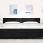 vidaXL Testata LED nera con bottoni trapuntati da 100 cm in tessuto