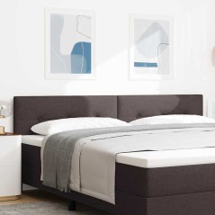 vidaXL Testiera LED in tessuto marrone scuro con bottoni di da 100 cm