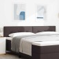 vidaXL Testiera LED in tessuto marrone scuro con bottoni di da 100 cm
