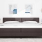vidaXL Testiera LED in tessuto marrone scuro con bottoni di da 100 cm