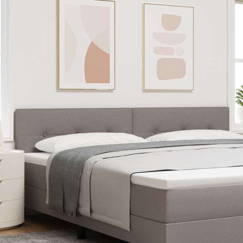 vidaXL Testata LED Taupe con Bottoni Trapuntati 100 cm in Tessuto