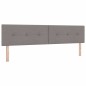 vidaXL Testata LED Taupe con Bottoni Trapuntati 100 cm in Tessuto