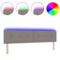 vidaXL Testata LED Taupe con Bottoni Trapuntati 100 cm in Tessuto