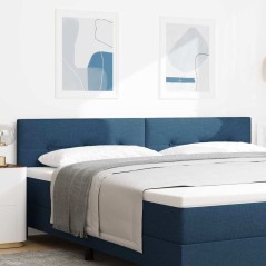 vidaXL Testiera LED imbottita con bottoni blu da 100 cm in tessuto