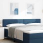 vidaXL Testiera LED imbottita con bottoni blu da 100 cm in tessuto