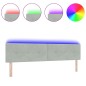Testata LED vidaXL con bottoni, grigio chiaro, 100 cm, velluto Testata LED vidaXL con bottoni, grigio chiaro, 100 cm, velluto