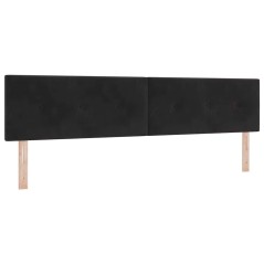 Testiera LED vidaXL con bottoni imbottiti Nera 100 cm in Velluto