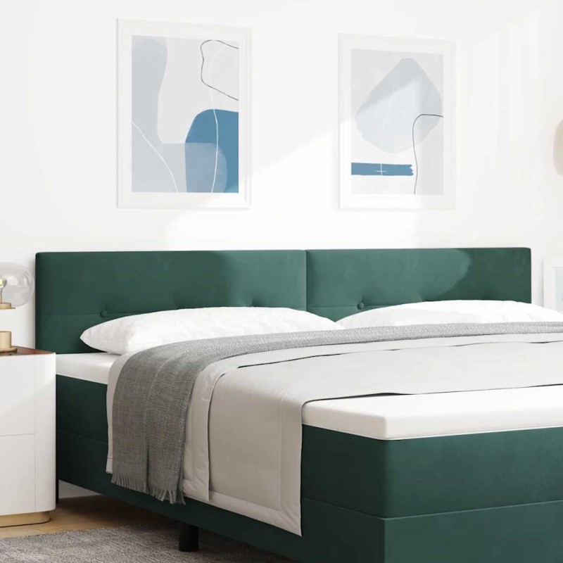 vidaXL Testata tufted a bottoni verde scuro 100 cm velluto