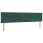 vidaXL Testata tufted a bottoni verde scuro 100 cm velluto