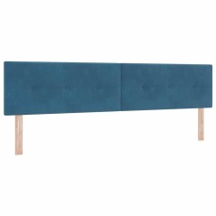 Testata LED vidaXL Con Bottoni Trapuntati Blu Scuro 100 cm Velluto