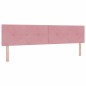 vidaXL Testata LED Rosa Fattura A Bottoni 100 cm Velluto vidaXL Testata LED Rosa Fattura A Bottoni 100 cm Velluto