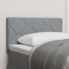 vidaXL Testata LED Design a blocchi a diamante Grigio chiaro 80 cm Tessuto