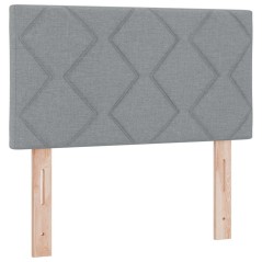 vidaXL Testata LED Design a blocchi a diamante Grigio chiaro 80 cm Tessuto
