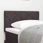 Testata LED vidaXL Design a Blocchi di Diamante Marrone Scuro 80 cm Tessuto