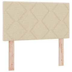 vidaXL Testiera LED Design a Blocchi di Diamante Panna 80 cm Tessuto