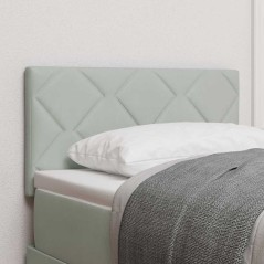 vidaXL Testata LED Design Blocchi di Diamante Grigio Chiaro 80 cm in Veluto