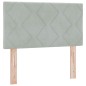 vidaXL Testata LED Design Blocchi di Diamante Grigio Chiaro 80 cm in Veluto vidaXL Testata LED Design Blocchi di Diamante Grigio Chiaro 80 cm in Veluto