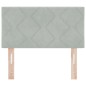 vidaXL Testata LED Design Blocchi di Diamante Grigio Chiaro 80 cm in Veluto vidaXL Testata LED Design Blocchi di Diamante Grigio Chiaro 80 cm in Veluto