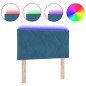vidaXL Testata LED Design Blocchi Diamante Blu Scuro 80 cm Velvete vidaXL Testata LED Design Blocchi Diamante Blu Scuro 80 cm Velvete
