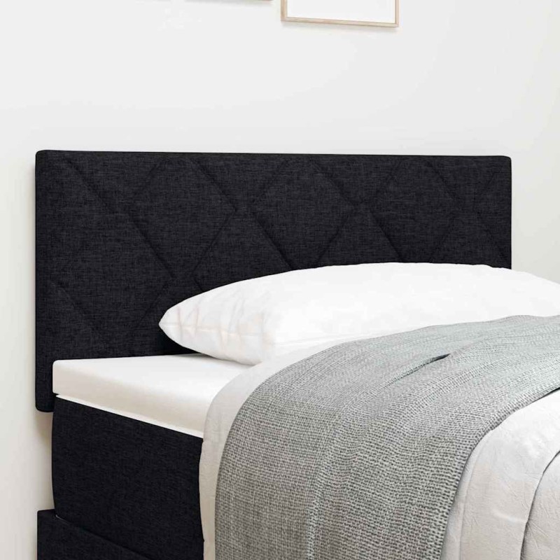 Testata Letto LED vidaXL con Design a Diamante Nera 90 cm Tessuto Testata Letto LED vidaXL con Design a Diamante Nera 90 cm Tessuto