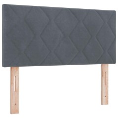 vidaXL Testata LED vivaXL Design a Blocchi di Diamante Grigio Scuro 90 cm