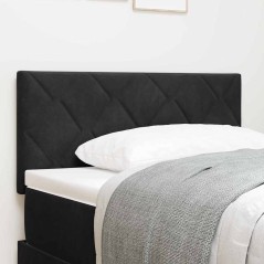 vidaXL Testiera LED Design Blocchi Diamante Nera 90 cm in velluto