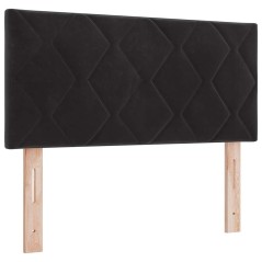 vidaXL Testiera LED Design Blocchi Diamante Nera 90 cm in velluto