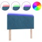 vidaXL Testata LED design Blocchi di Diamante Blu Scuro 90 cm in Velluto