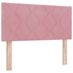 vidaXL Testata LED vitaXL design diamante blocchi rosa 90 cm