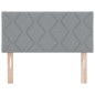 Testata LED vidaXL Design a Rombi Grigio Chiaro 100 cm Tessuto