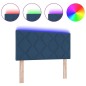 Testata LED Blu con Design a Blocchi di Diamante, 100 cm in Tessuto