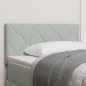 vidaXL Testata LED Design Diamond Blocks Grigio chiaro 100 cm in velluto