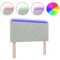 vidaXL Testata LED Design Diamond Blocks Grigio chiaro 100 cm in velluto