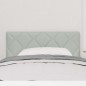 vidaXL Testata LED Design Diamond Blocks Grigio chiaro 100 cm in velluto