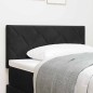 vidaXL Testiera LED Nero 100 cm Rivestimento in tessuto