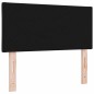 vidaXL Testiera LED Nero 100 cm Rivestimento in tessuto