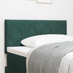 vidaXL Testata LED design blocchi di diamante verde scuro 100 cm in velluto
